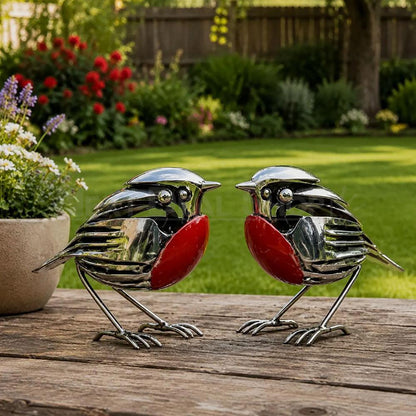 Handmade Robin Scrap Metal Art Sculpture Garden Decor