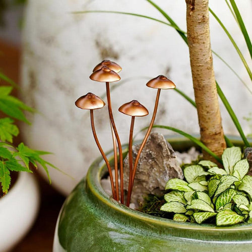 Metal Mushroom Garden Stake