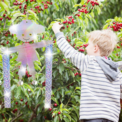 Reflective Scarecrow Hanging Bird Scare Deterrent for Outdoor Garden Yard